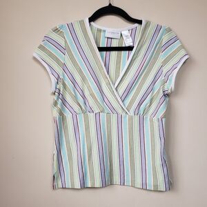 LIZ CLAIBORNE Striped Blouse
